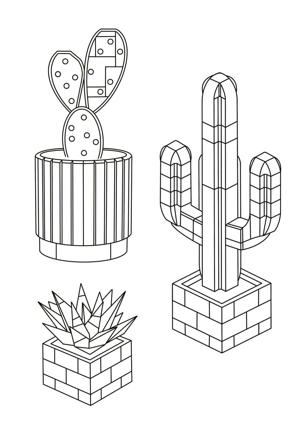 Blocks In Bloom Colouring Book (Digital PDF Download) – Printable
