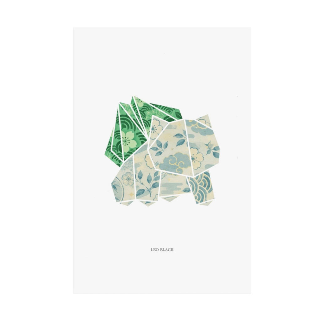 Limited Edition Japanese Origami Bulbasaur Art Print