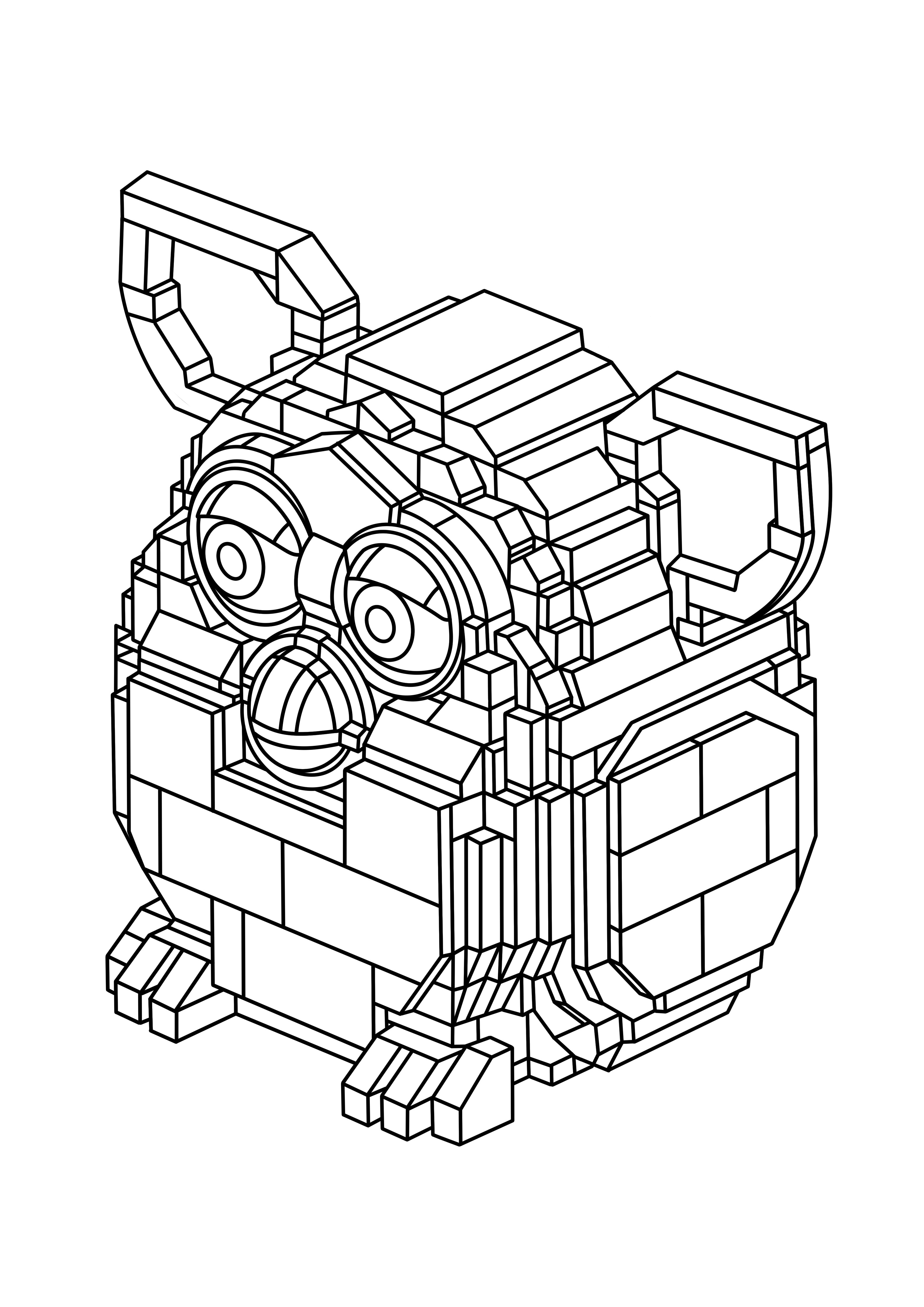 Retro In Blocks Colouring Book (Digital PDF Download) – Printable