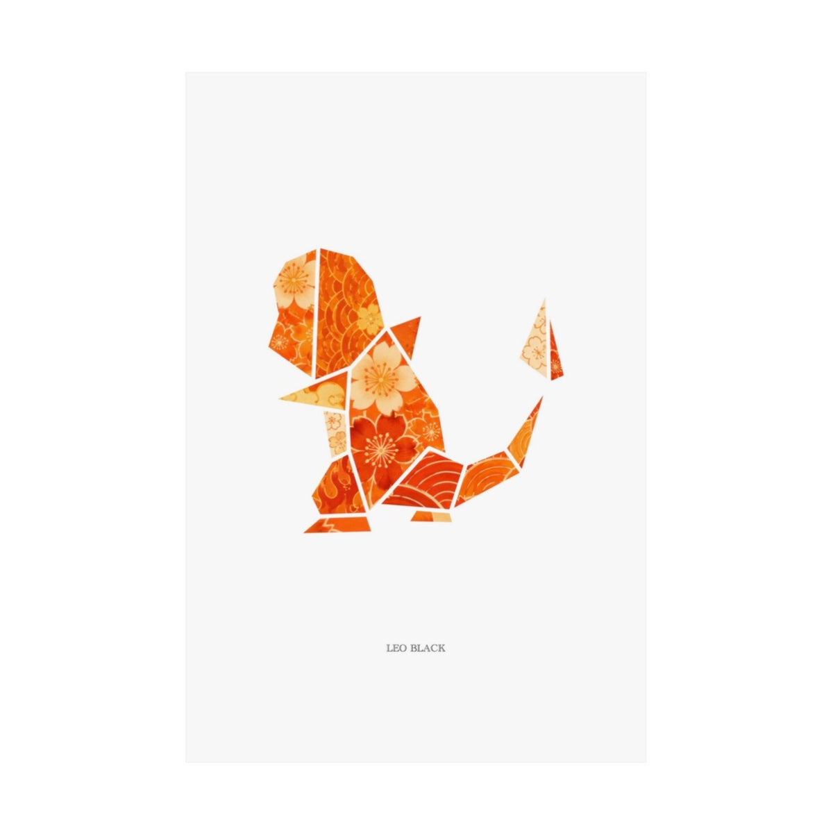 Limited Edition Japanese Origami Charmander Art Print
